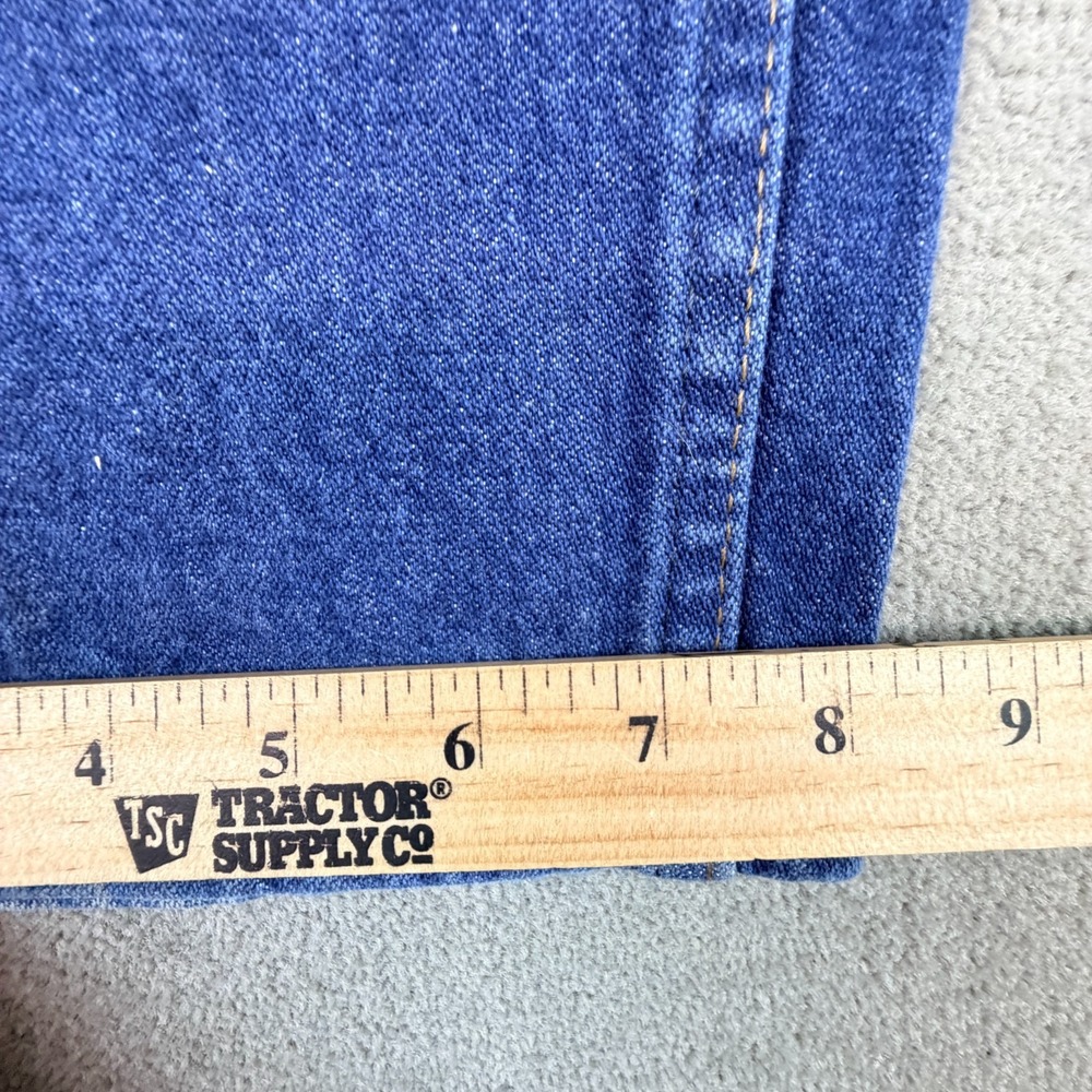 Wrangler Jeans Mens Sz 38x34 Blue Denim (Actual Sz 37X32) Thrashed Bootcut - Picture 10 of 11